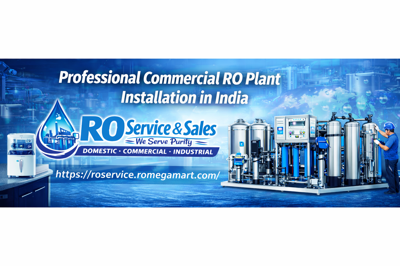 Professional Commercial RO Plant Installation in India